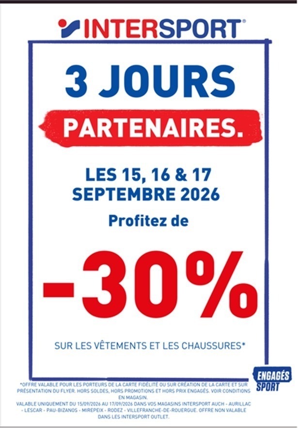 Offre partenaire INTERSPORT