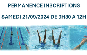 PERMANENCE INSCRIPTION SAMEDI 21/09 DE 9H30 À 12H