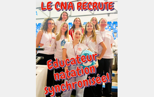 Recrutement éducateur natation synchronisée