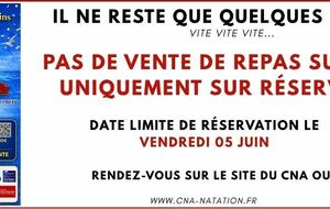 Il ne reste que quelques places!!!