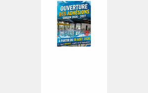 🚨Prochainement ouverture des adhésions saison 2026 2027🚨