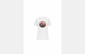 T-shirt bio col V femme K3029IC LOGO 80 ANS CNA