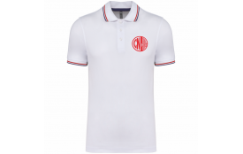 Polo coton homme liseré rouge/marine