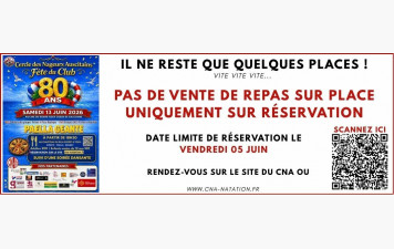 Il ne reste que quelques places!!!