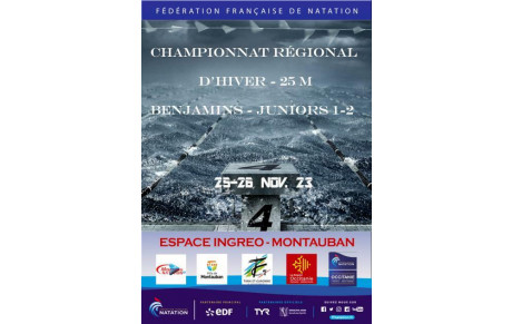 Championnats régionaux d’hiver de Montauban 25 et 26/11/23