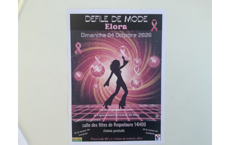 Octobre Rose Défilé de mode Elora Roquelaure